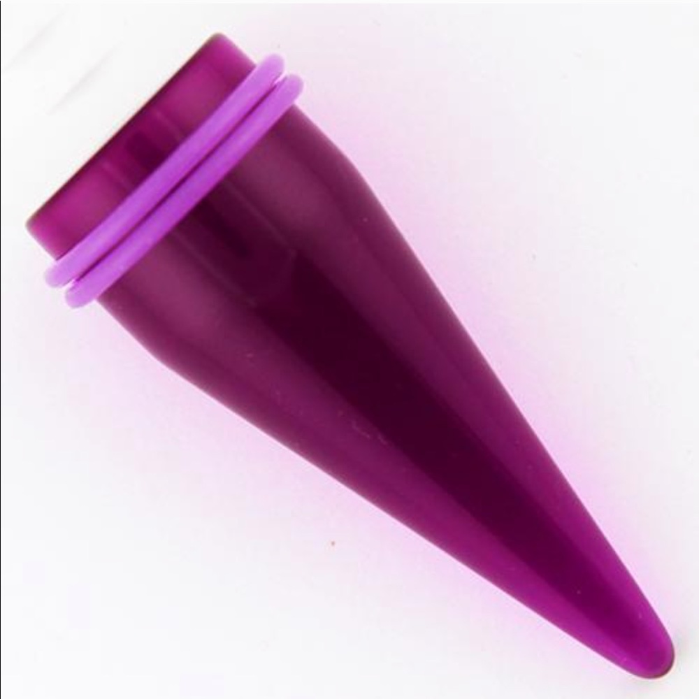 New Single Tulsa Body Jewelry Jumbo Acrylic Purple Taper